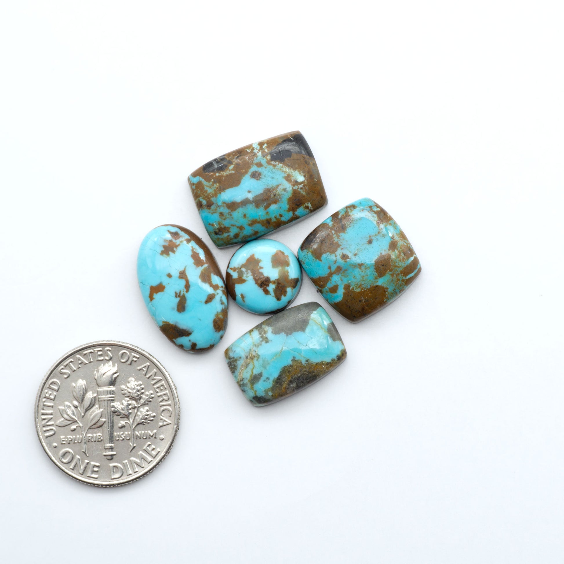 Number 8 Turquoise Cabochons have been selected for their quality and unique appearance. Don't miss the chance to add a one-of-a-kind piece to your collection.