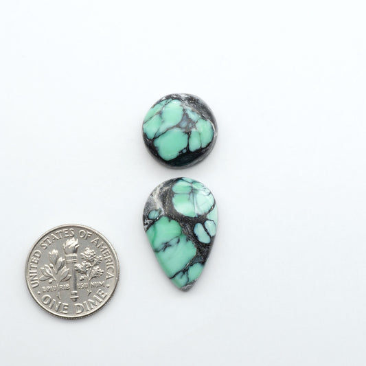 Shop Variscite cabochons with natural matrix patterns, ideal for silversmiths and jewelry makers creating custom rings and pendants.