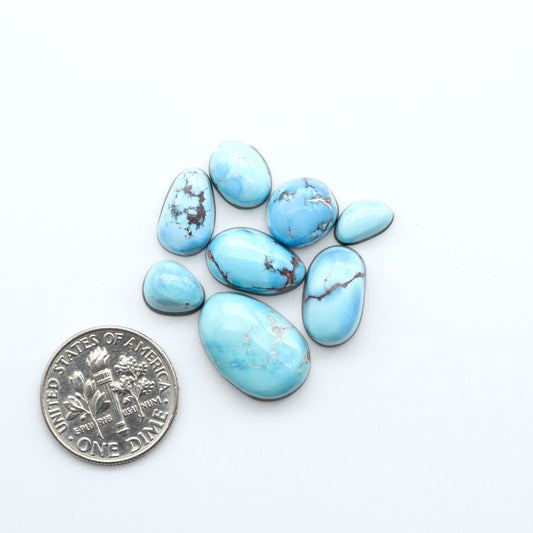 Discover the beauty of Natural Golden Hills Turquoise—prized for its icy blue tones, golden matrix, and exceptional quality. Ideal for artisan jewelry designs.