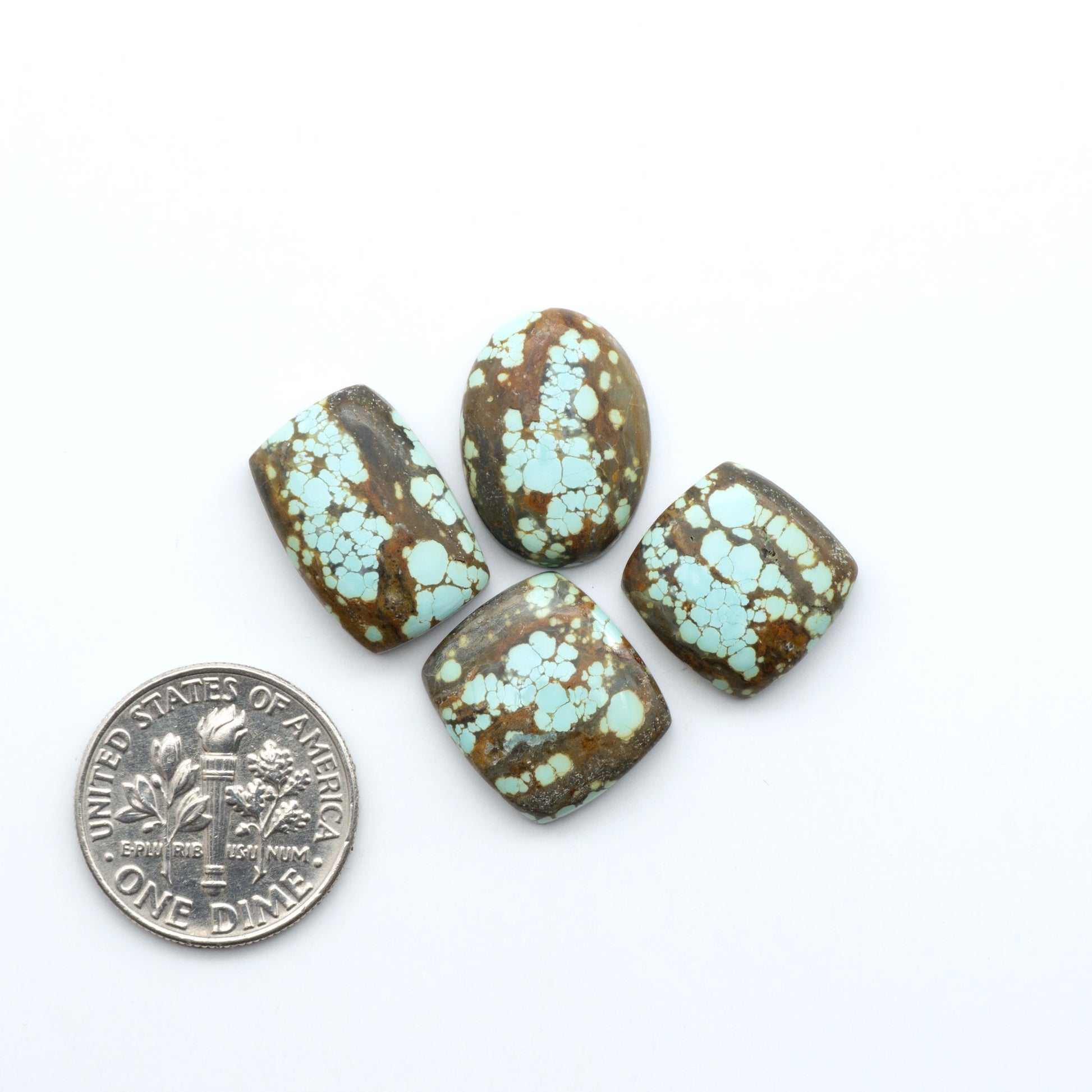 Number 8 Turquoise Cabochons have been selected for their quality and unique appearance. Don't miss the chance to add a one-of-a-kind piece to your collection.