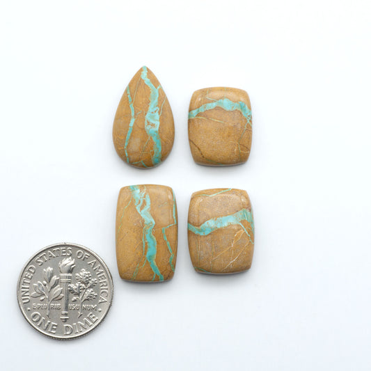 These Crow Springs Ribbon Turquoise Cabochons have a rich color and matrix that are sure to add a unique touch to a variety of jewelry pieces.