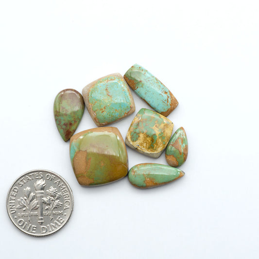 These Crow Springs Ribbon Turquoise Cabochons have a rich color and matrix that are sure to add a unique touch to a variety of jewelry pieces.