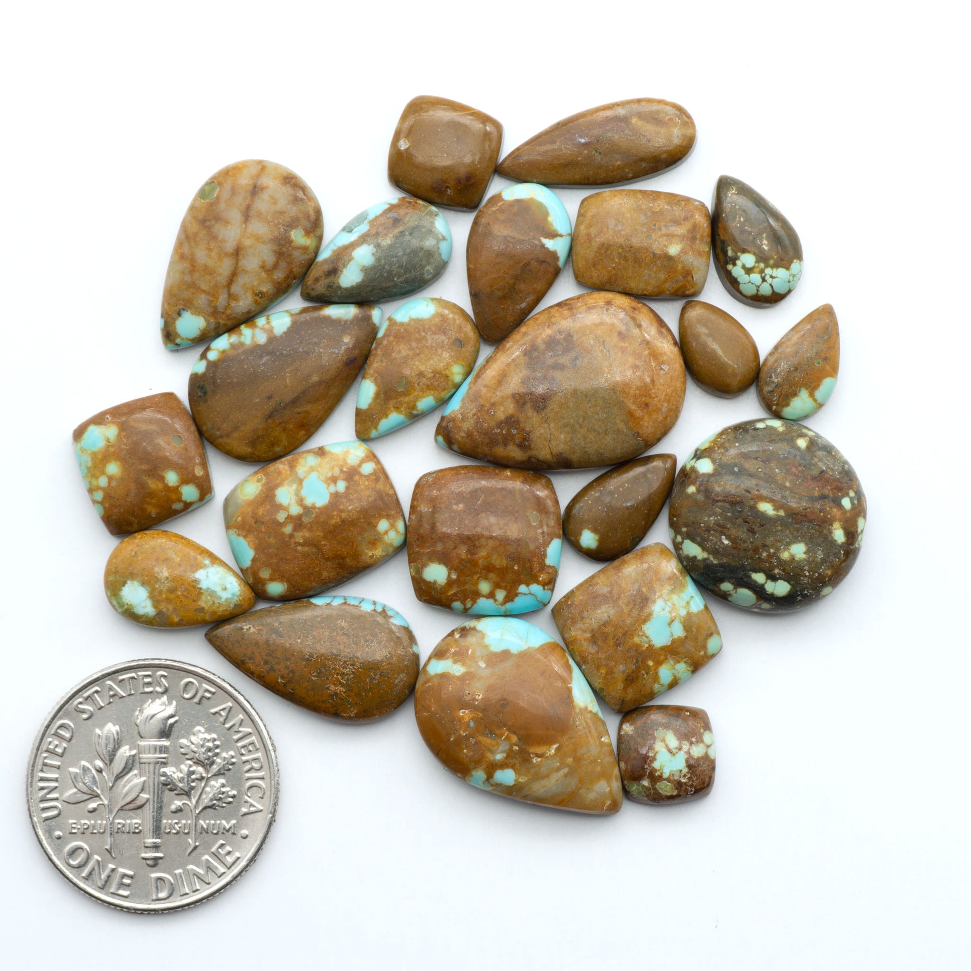 Number 8 Turquoise Cabochons have been selected for their quality and unique appearance. Don't miss the chance to add a one-of-a-kind piece to your collection.