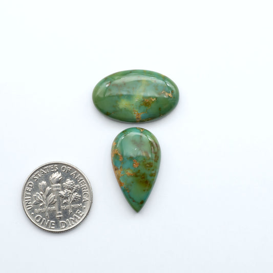 Experience the beauty of Turquoise Mountain Cabochons. With their distinctive blue and green color, these gemstones are perfect for any jewelry piece.