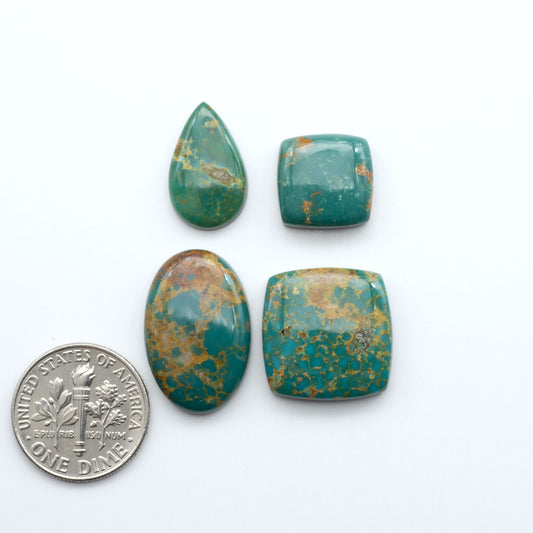 Experience the beauty of Turquoise Mountain Cabochons. With their distinctive blue and green color, these gemstones are perfect for any jewelry piece.