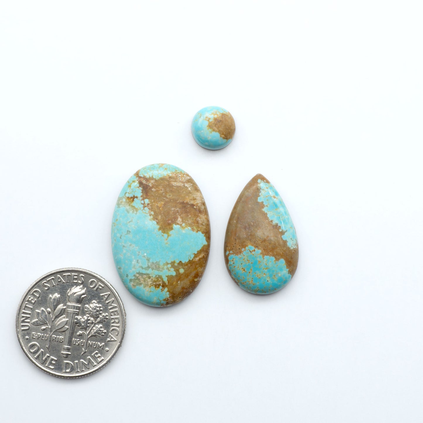 Number 8 Turquoise Cabochons have been selected for their quality and unique appearance. Don't miss the chance to add a one-of-a-kind piece to your collection.