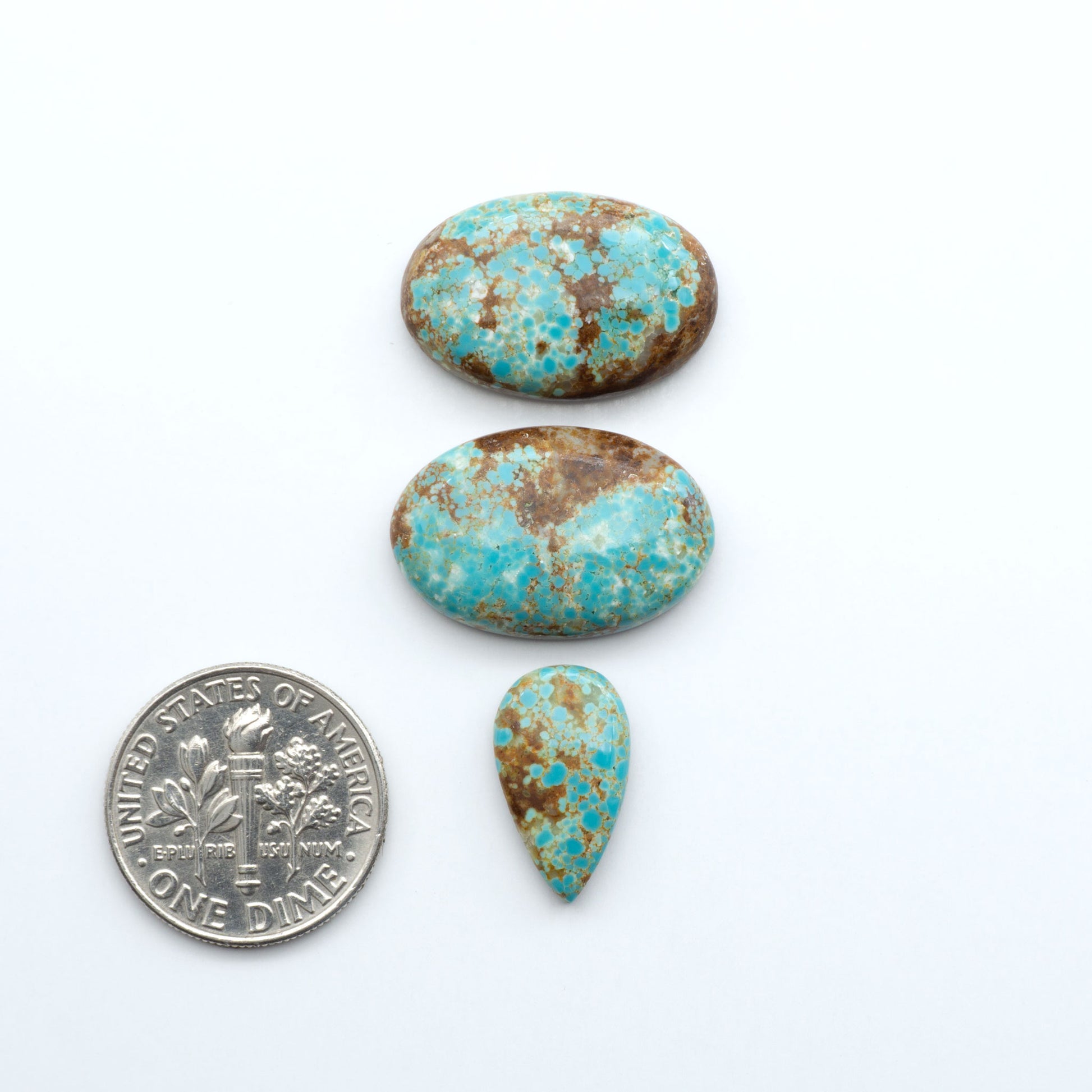 Number 8 Turquoise Cabochons have been selected for their quality and unique appearance. Don't miss the chance to add a one-of-a-kind piece to your collection.