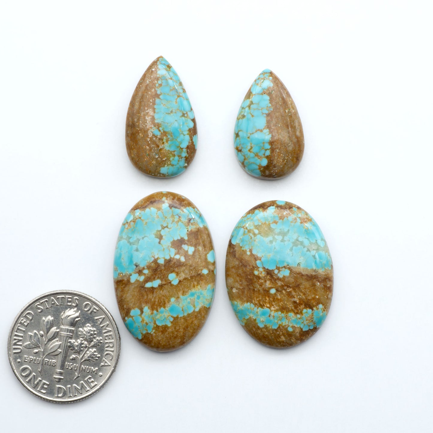 Number 8 Turquoise Cabochons have been selected for their quality and unique appearance. Don't miss the chance to add a one-of-a-kind piece to your collection.