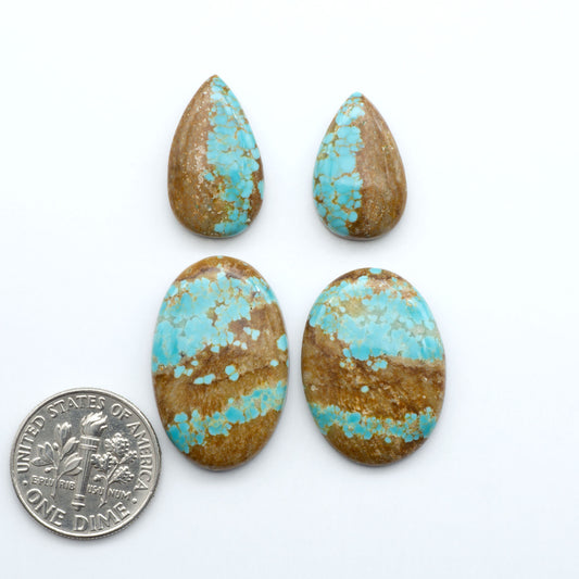 Number 8 Turquoise Cabochons have been selected for their quality and unique appearance. Don't miss the chance to add a one-of-a-kind piece to your collection.
