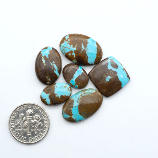 Number 8 Turquoise Cabochons have been selected for their quality and unique appearance. Don't miss the chance to add a one-of-a-kind piece to your collection.