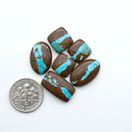 Number 8 Turquoise Cabochons have been selected for their quality and unique appearance. Don't miss the chance to add a one-of-a-kind piece to your collection.