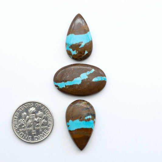 Number 8 Turquoise Cabochons have been selected for their quality and unique appearance. Don't miss the chance to add a one-of-a-kind piece to your collection.