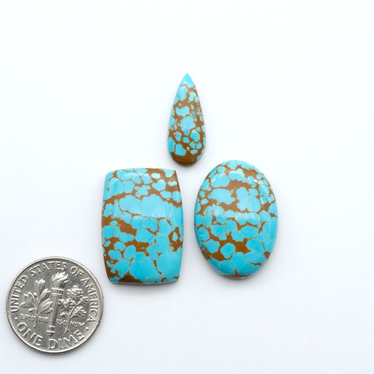 Number 8 Turquoise Cabochons have been selected for their quality and unique appearance. Don't miss the chance to add a one-of-a-kind piece to your collection.