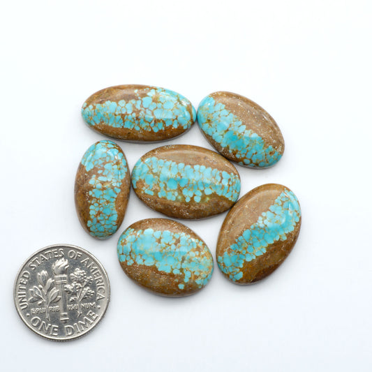 Number 8 Turquoise Cabochons have been selected for their quality and unique appearance. Don't miss the chance to add a one-of-a-kind piece to your collection.