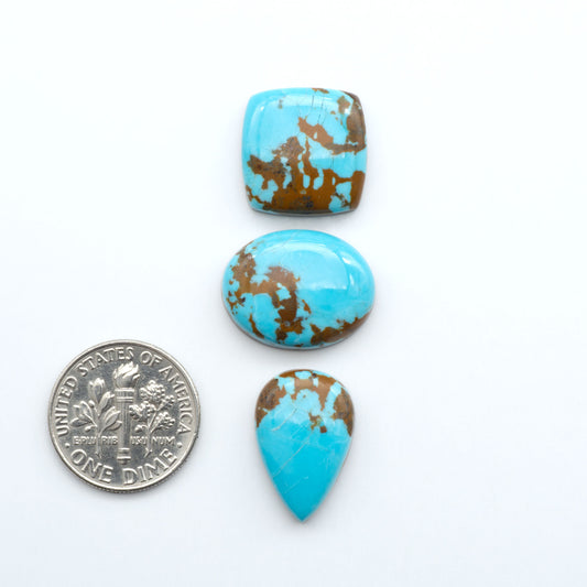 Number 8 Turquoise Cabochons have been selected for their quality and unique appearance. Don't miss the chance to add a one-of-a-kind piece to your collection.