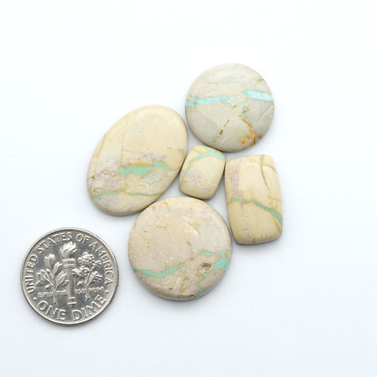 These Crow Springs Ribbon Turquoise Cabochons have a rich color and matrix that are sure to add a unique touch to a variety of jewelry pieces.
