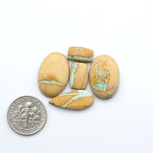 These Crow Springs Ribbon Turquoise Cabochons have a rich color and matrix that are sure to add a unique touch to a variety of jewelry pieces.