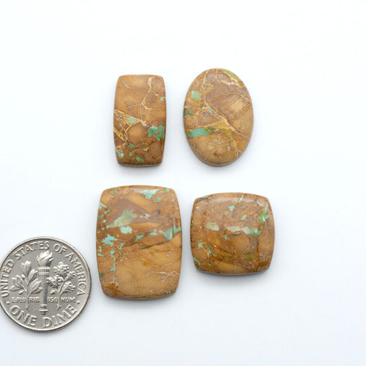 These Crow Springs Ribbon Turquoise Cabochons have a rich color and matrix that are sure to add a unique touch to a variety of jewelry pieces.