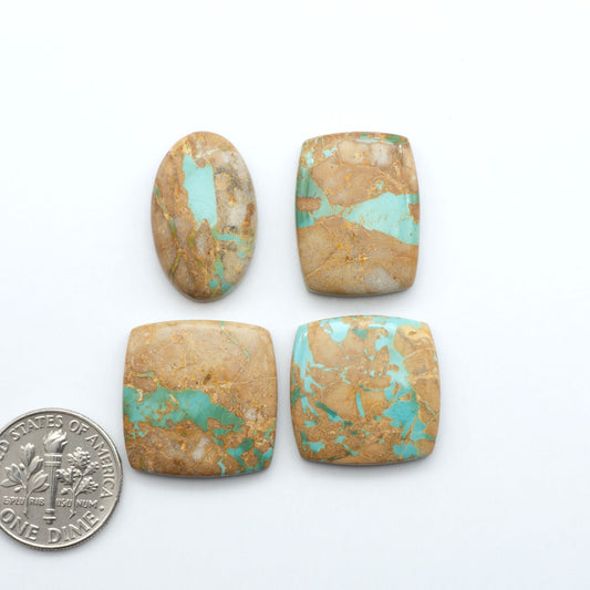 These Crow Springs Ribbon Turquoise Cabochons have a rich color and matrix that are sure to add a unique touch to a variety of jewelry pieces.