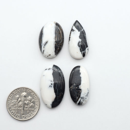 Cabujones de piedra de búfalo blanco