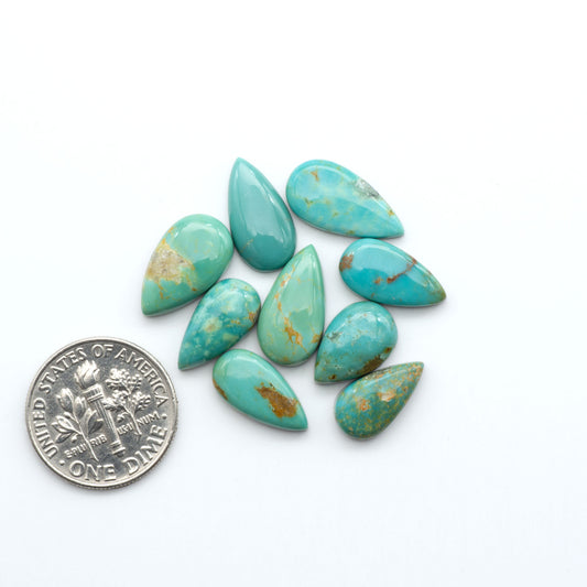 Experience the beauty of Turquoise Mountain Cabochons. With their distinctive blue and green color, these gemstones are perfect for any jewelry piece.