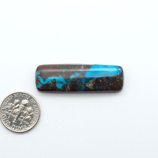 Rare Bisbee Turquoise cabochons with rich blue color and classic brown matrix. Perfect for jewelry makers, collectors, and lovers of fine American turquoise.