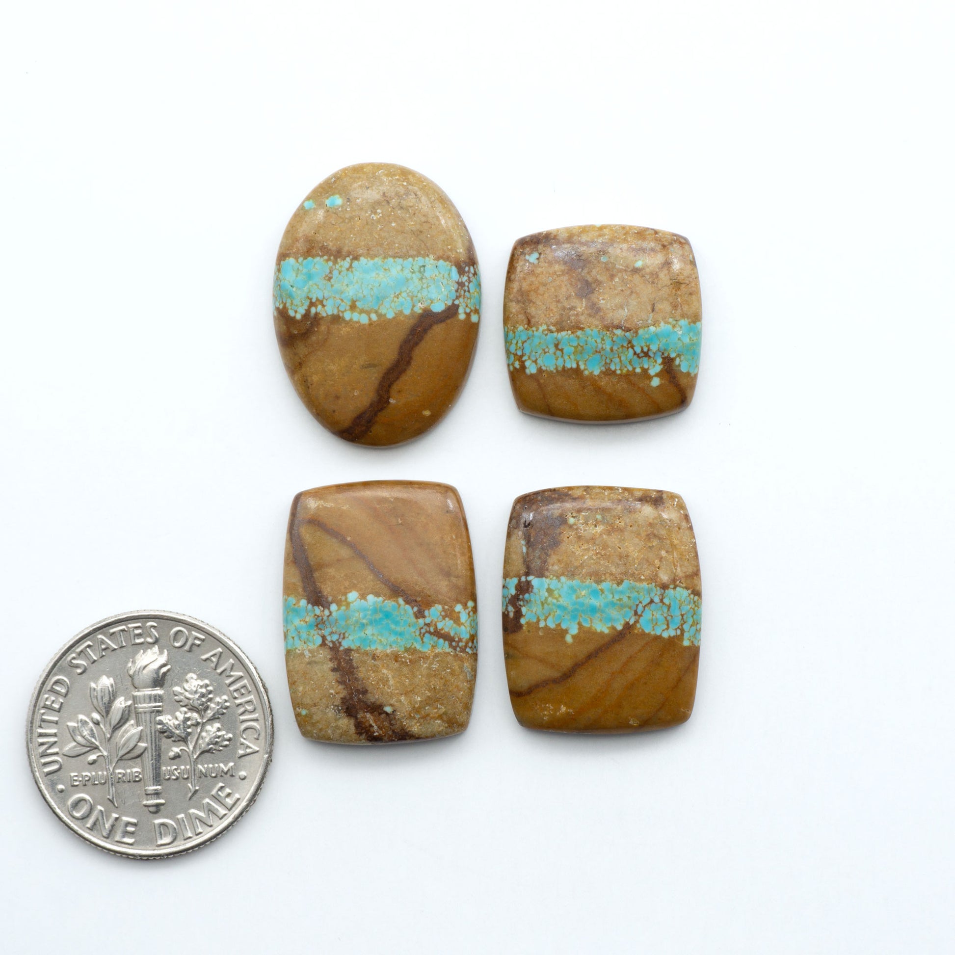 Number 8 Turquoise Cabochons have been selected for their quality and unique appearance. Don't miss the chance to add a one-of-a-kind piece to your collection.