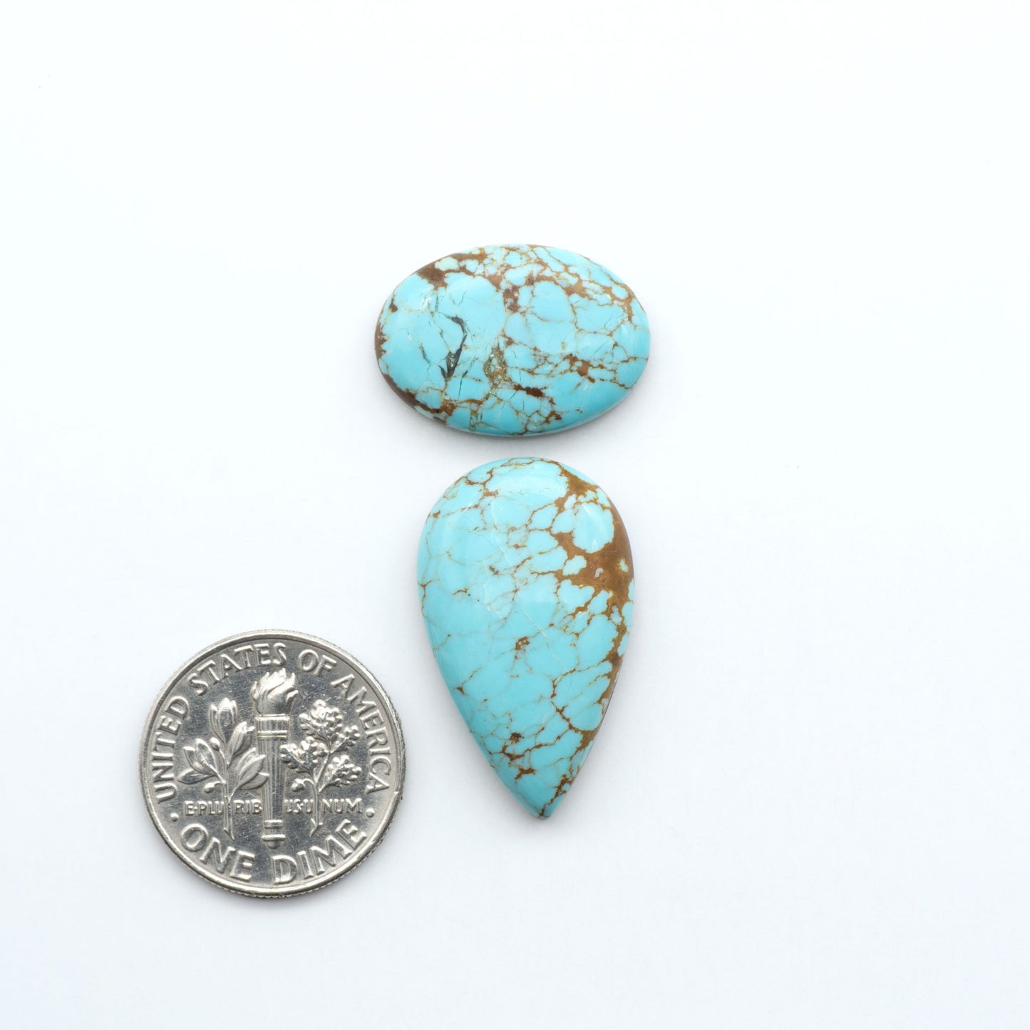 Number 8 Turquoise Cabochons have been selected for their quality and unique appearance. Don't miss the chance to add a one-of-a-kind piece to your collection.