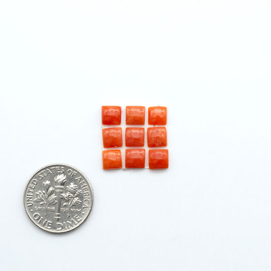 Discover natural Red Coral cabochons with deep crimson hues and smooth polish, ideal for creating timeless handcrafted rings, pendants, and custom designs.