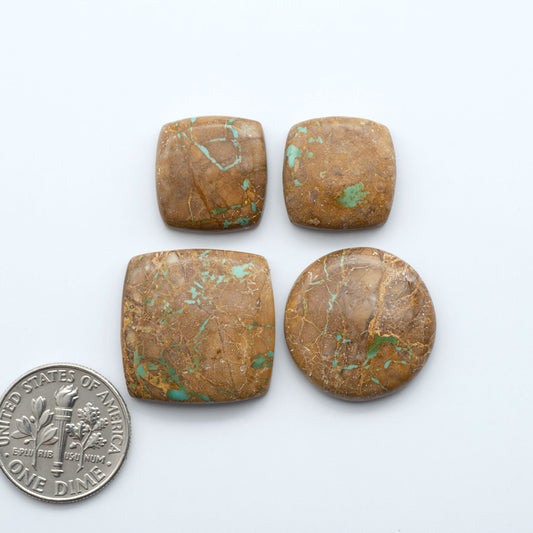 These Crow Springs Ribbon Turquoise Cabochons have a rich color and matrix that are sure to add a unique touch to a variety of jewelry pieces.