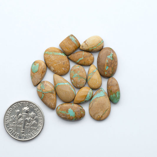 These Crow Springs Ribbon Turquoise Cabochons have a rich color and matrix that are sure to add a unique touch to a variety of jewelry pieces.
