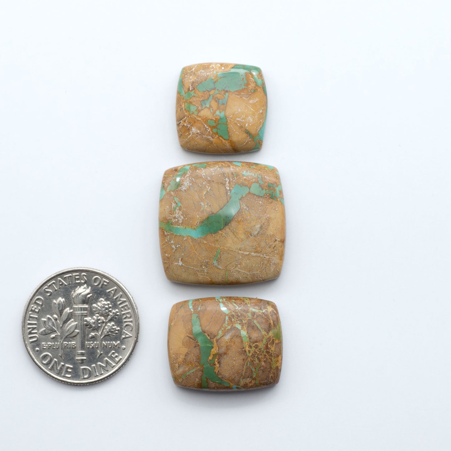 These Crow Springs Ribbon Turquoise Cabochons have a rich color and matrix that are sure to add a unique touch to a variety of jewelry pieces.