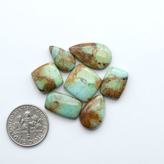 Add a touch of beauty to your collection with our stunning Pilot Mountain Turquoise Cabochons. Perfect for jewelry making each piece is truly one-of-a-kind.