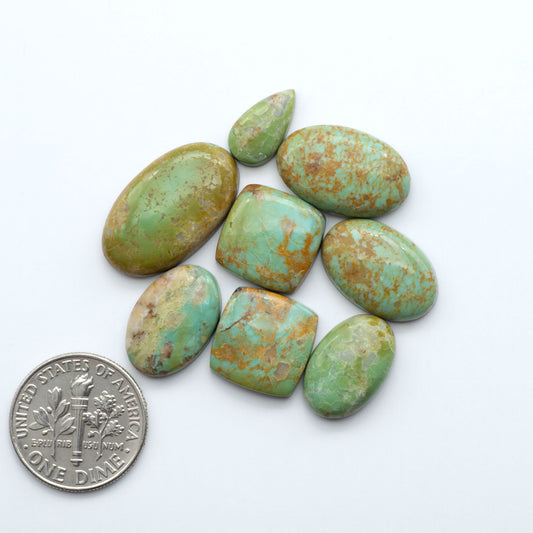 Add a touch of beauty to your collection with our stunning Pilot Mountain Turquoise Cabochons. Perfect for jewelry making each piece is truly one-of-a-kind.