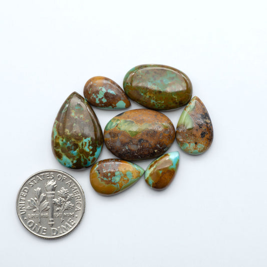 Add a touch of beauty to your collection with our stunning Pilot Mountain Turquoise Cabochons. Perfect for jewelry making each piece is truly one-of-a-kind.