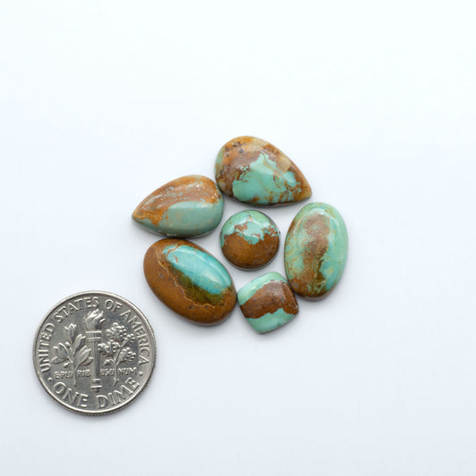 Add a touch of beauty to your collection with our stunning Pilot Mountain Turquoise Cabochons. Perfect for jewelry making each piece is truly one-of-a-kind.
