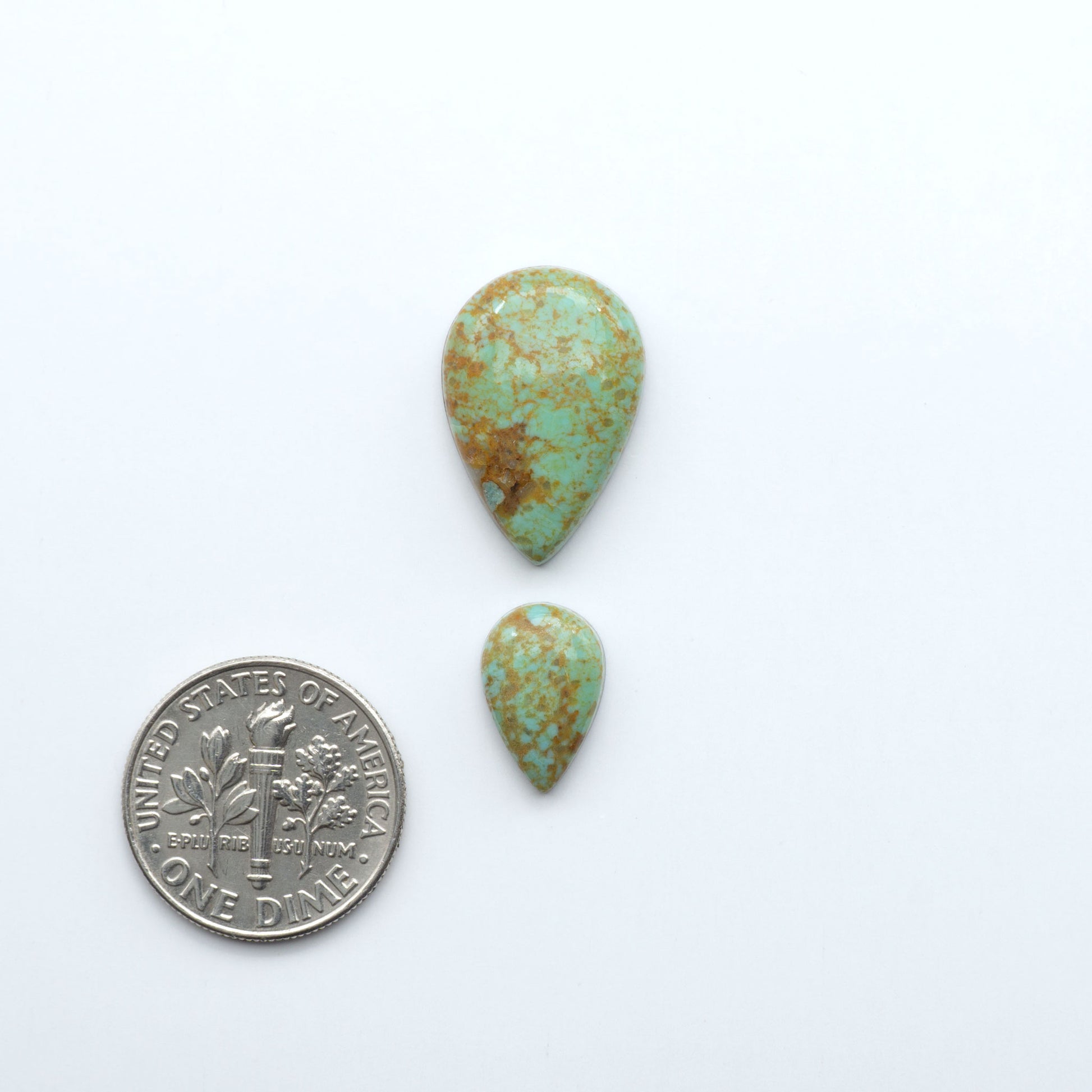 Add a touch of beauty to your collection with our stunning Pilot Mountain Turquoise Cabochons. Perfect for jewelry making each piece is truly one-of-a-kind.