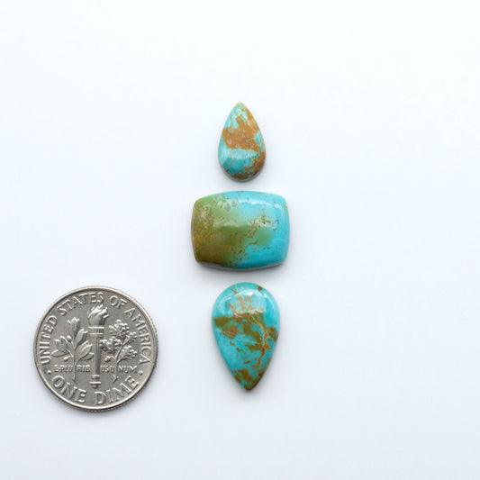 Add a touch of beauty to your collection with our stunning Pilot Mountain Turquoise Cabochons. Perfect for jewelry making each piece is truly one-of-a-kind.