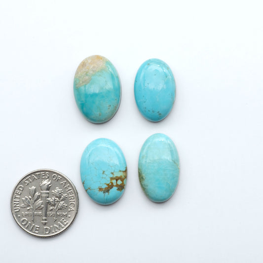 Add a touch of beauty to your collection with our stunning Pilot Mountain Turquoise Cabochons. Perfect for jewelry making each piece is truly one-of-a-kind.