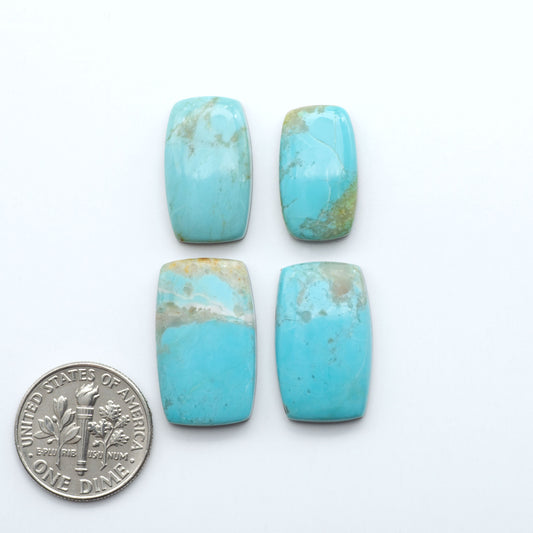 Add a touch of beauty to your collection with our stunning Pilot Mountain Turquoise Cabochons. Perfect for jewelry making each piece is truly one-of-a-kind.