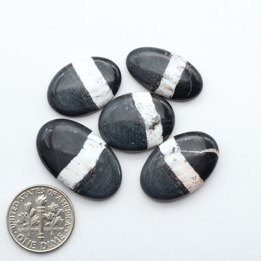 Natural White Buffalo Stone Cabochons are semi-precious gemstones cut into shapes ideal for jewelry-making, making them an excellent choice for artisans.