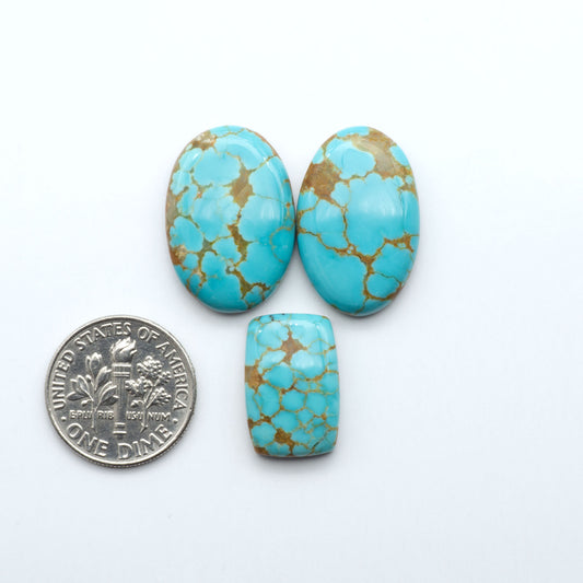 Number 8 Turquoise Cabochons have been selected for their quality and unique appearance. Don't miss the chance to add a one-of-a-kind piece to your collection.