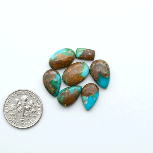 Sonoran Mountain Turquoise showcases a stunning blend of blue and green hues and natural patterns that make it a must-have for any jewelry collection.