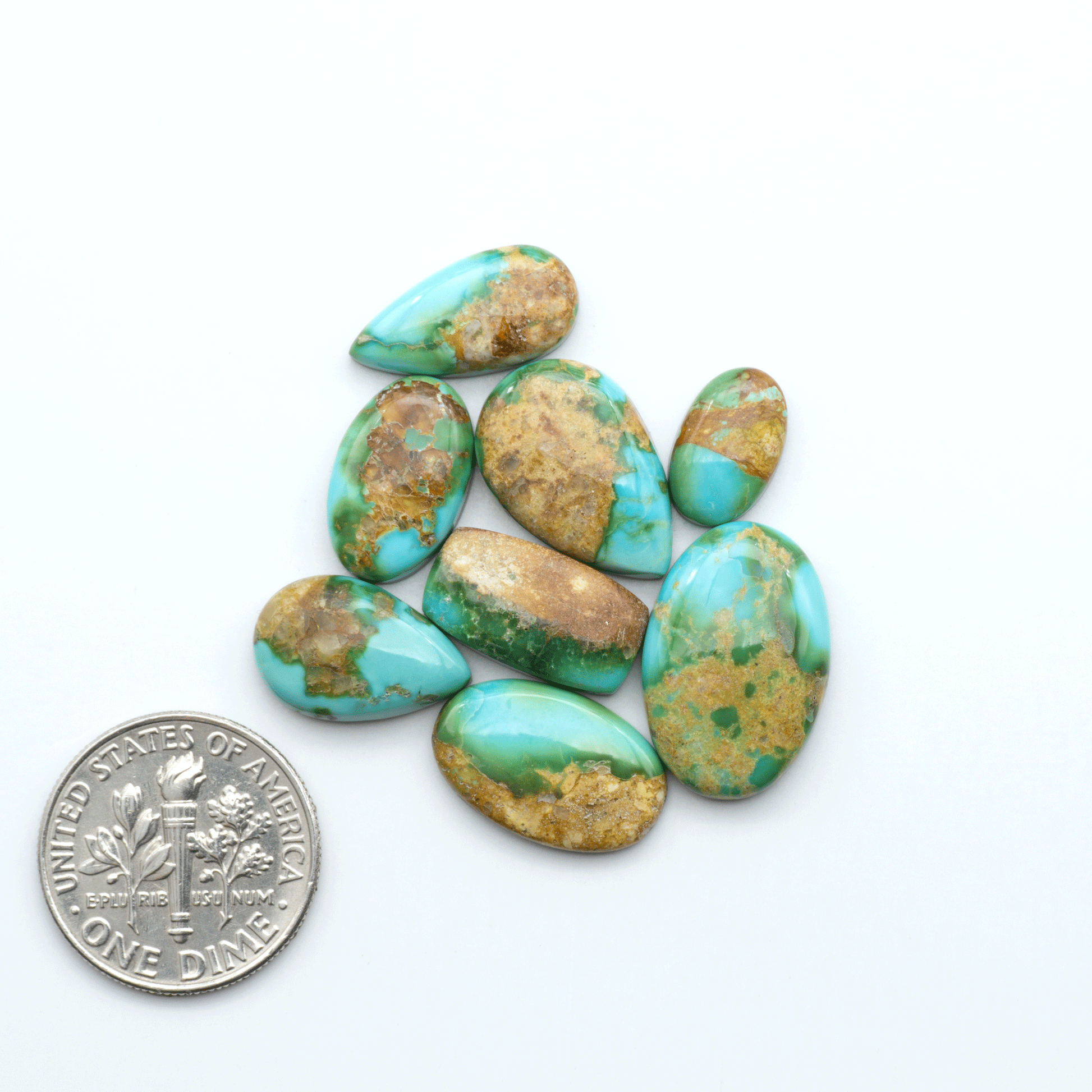 Sonoran Mountain Turquoise showcases a stunning blend of blue and green hues and natural patterns that make it a must-have for any jewelry collection.