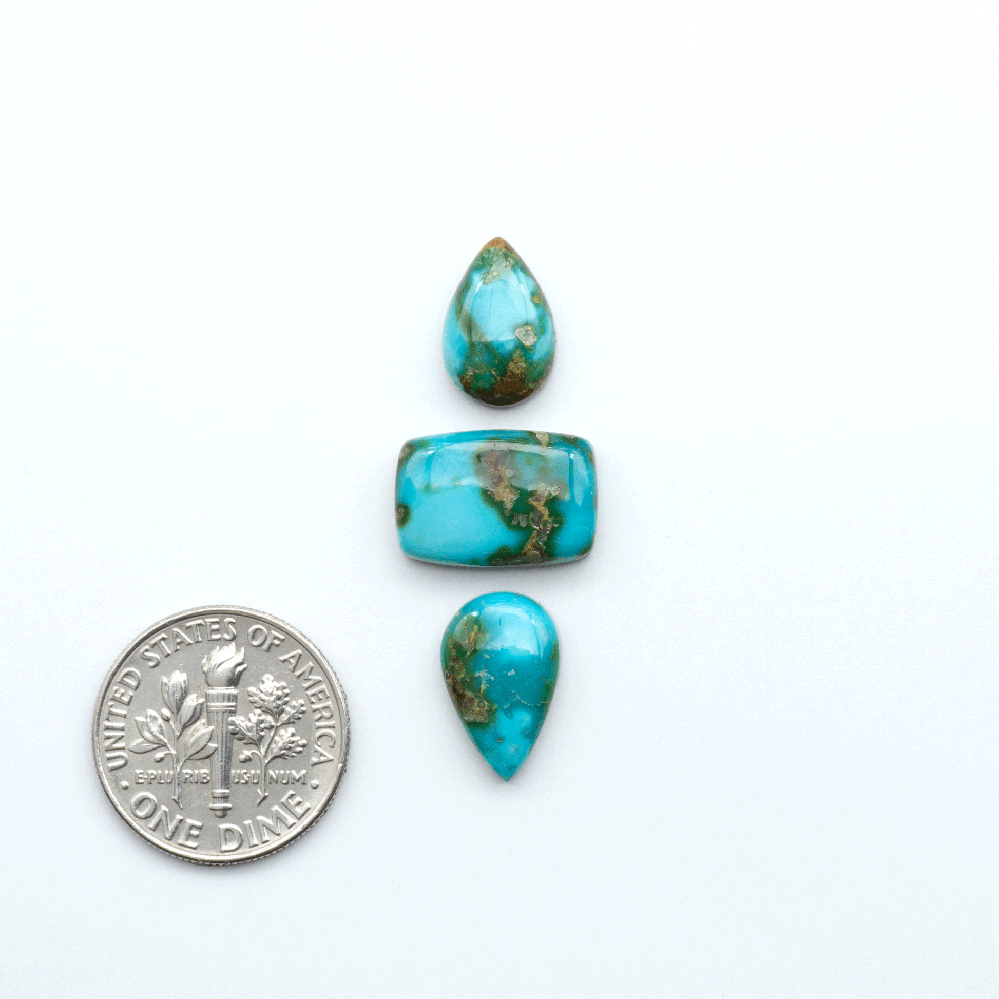 Sonoran Mountain Turquoise showcases a stunning blend of blue and green hues and natural patterns that make it a must-have for any jewelry collection.