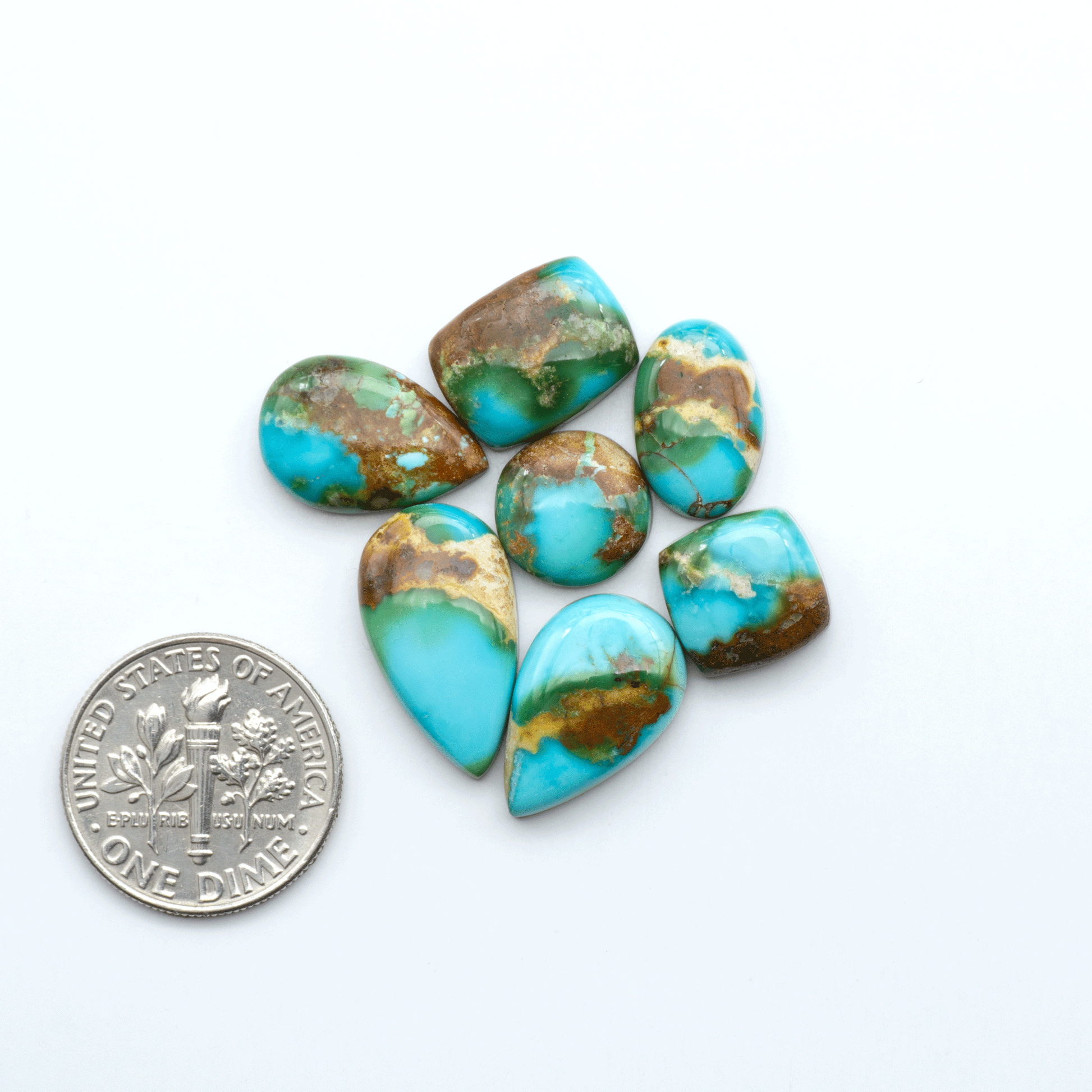 Sonoran Mountain Turquoise showcases a stunning blend of blue and green hues and natural patterns that make it a must-have for any jewelry collection.