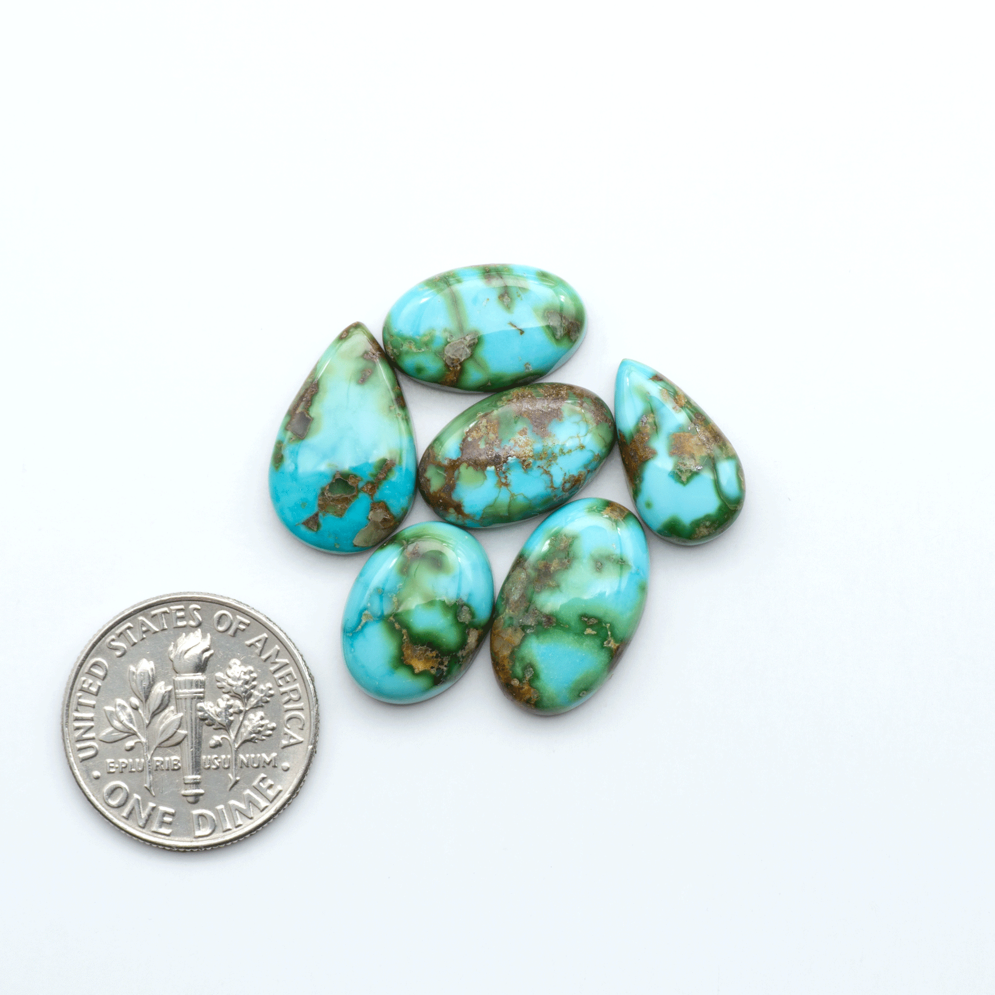 Sonoran Mountain Turquoise showcases a stunning blend of blue and green hues and natural patterns that make it a must-have for any jewelry collection.
