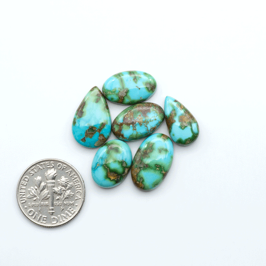 Sonoran Mountain Turquoise showcases a stunning blend of blue and green hues and natural patterns that make it a must-have for any jewelry collection.