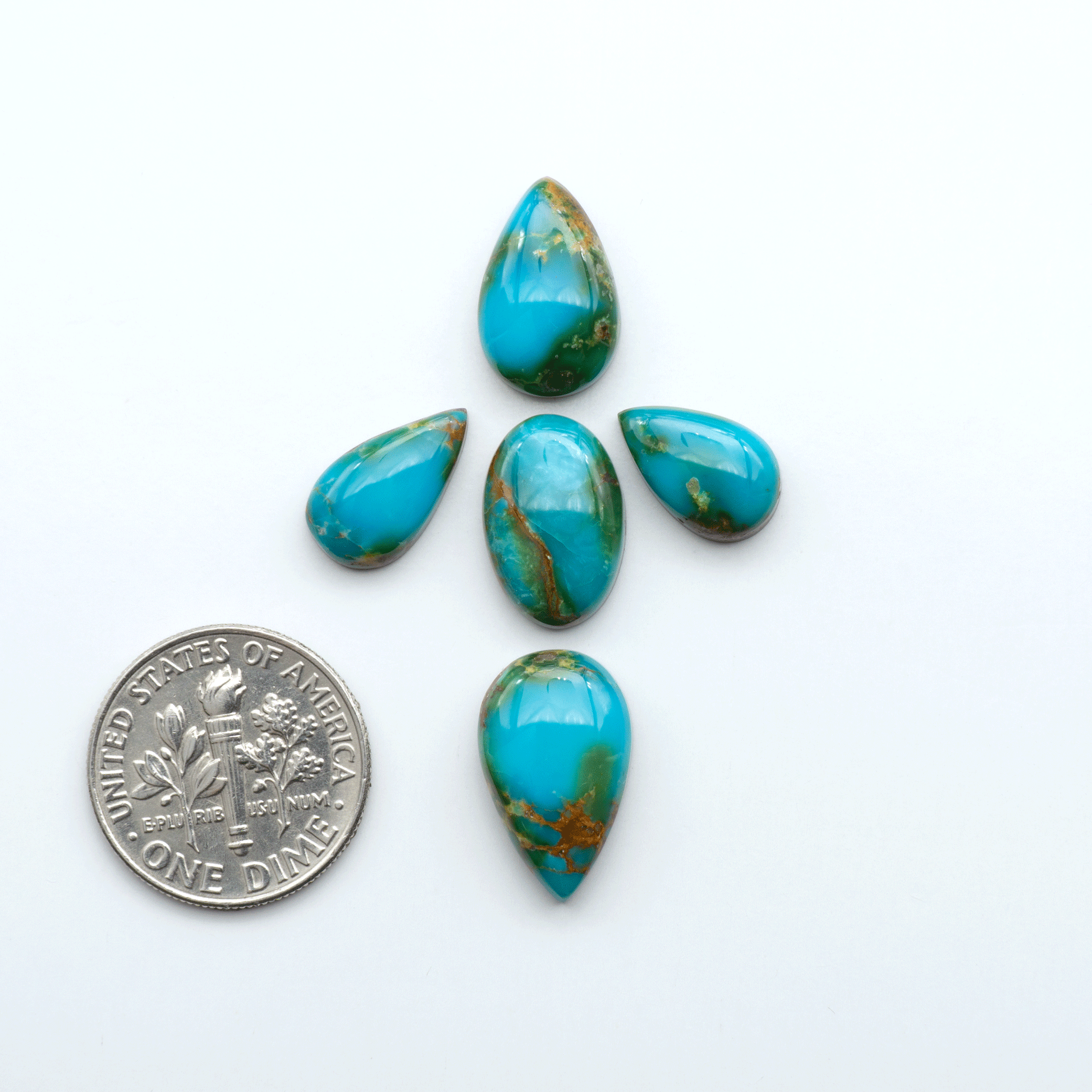 Sonoran Mountain Turquoise showcases a stunning blend of blue and green hues and natural patterns that make it a must-have for any jewelry collection.