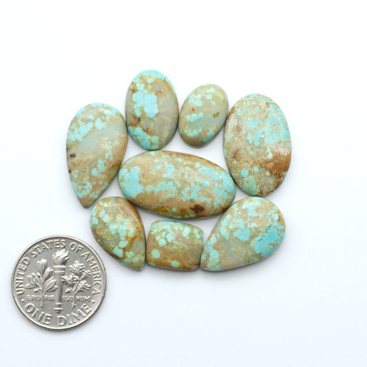 Number 8 Turquoise Cabochons have been selected for their quality and unique appearance. Don't miss the chance to add a one-of-a-kind piece to your collection.